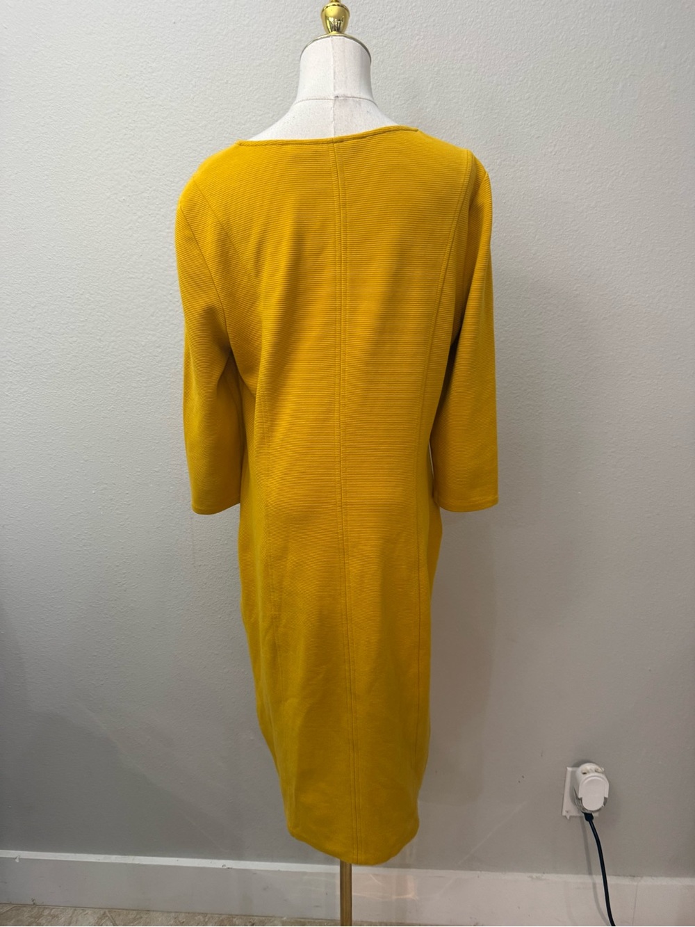 Boden Jasmine Ottoman Dress, Saffron 10L - Picture 9 of 11